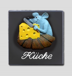 Trschild aus Keramik - Kche