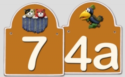 Artelith-Hausnummer bis 2-stellig - ocker