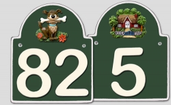 Artelith-Hausnummer bis 2-stellig - gr�n