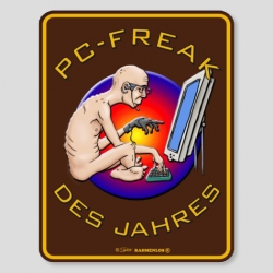 Fun Schild - PC-Freak des Jahres