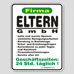 Fun Schild - Firma ELTERN GmbH