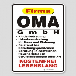 Fun Schild - Firma OMA GmbH