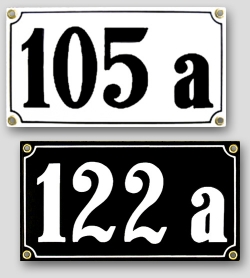 Emaille Hausnummer 4-stellig - Emaille Hausnummernschild
