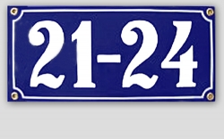 Emaille Hausnummer 5-stellig - Emaille Hausnummernschild