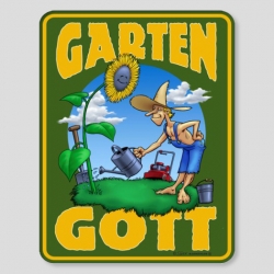 Fun Schild - Garten Gott