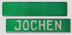 Individuelles LKW Namensschild - grn-metallic