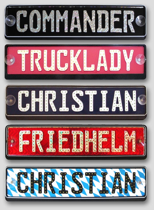 Truckerschilder - LED Namensschilder für LKW und PKW