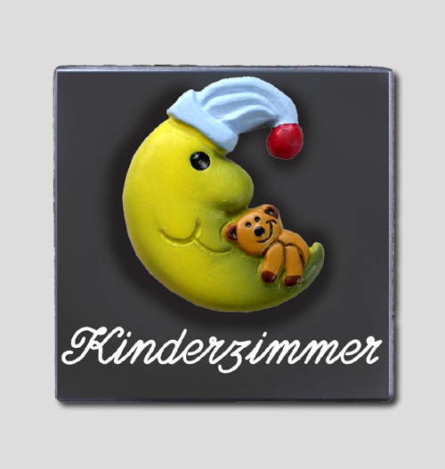 T�rschild aus Keramik - Kinderzimmer