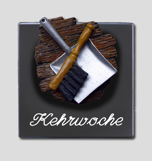 Trschild aus Keramik - Kehrwoche