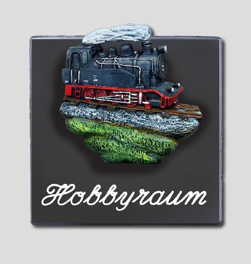 T�rschild aus Keramik - Hobbyraum