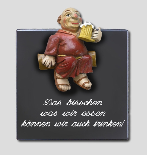 Keramik-T�rschild mit Spruch - Das bisschen was ...