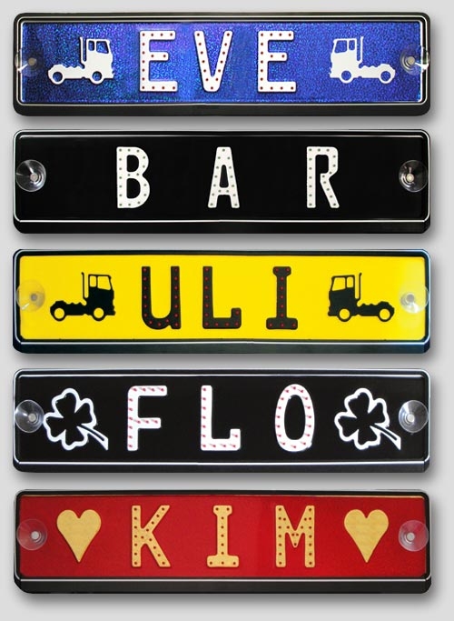 LED - Schild mit 4 Zeichen - LED Namensschilder für LKW - Fahrer