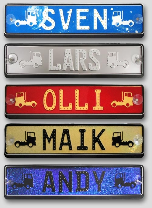 LED - Schild mit 3 Zeichen - Namensschild für LKW - Fahrer