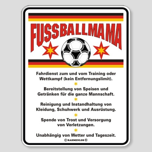 Fun Schild - Fussballmama