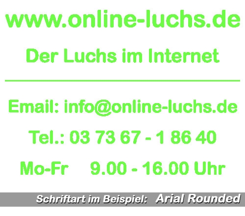 5-zeilige Folienschrift - 50 cm breit