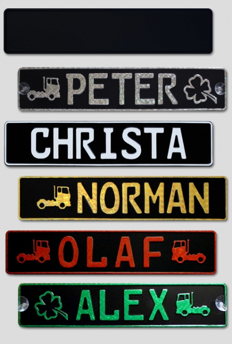 LED - Schild mit 7 Zeichen - Namensschild für Trucker