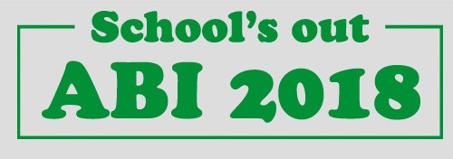 Autoaufkleber Abi 2018 als Folienschrift