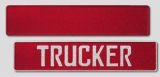 Individuelles LKW Namensschild - rot-metallic