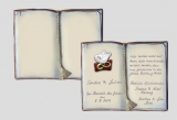Schild aus Artelith im Buch-Design als Geschenk zur Hochzeit