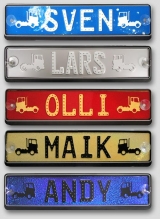 LED Namensschilder für LKW-Fahrer, individuelle LKW-Namensschilder, Funschilder, Hausnummern, Hinweisschilder