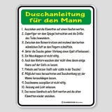 Fun Schild - Duschanleitung fr den Mann