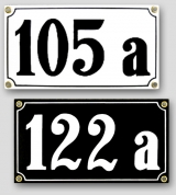 Emaille Hausnummer 4-stellig - Emaille Hausnummernschild