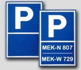Schild zur Kennzeichnung des Parkplatzes